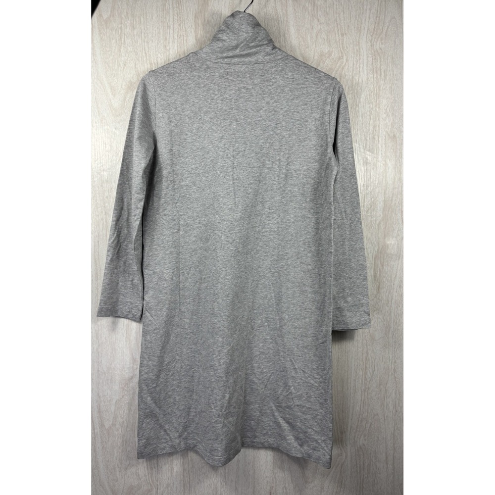 Kule Turtleneck T-Shirt Dress Womens Medium Gray 100% Cotton Jersey Minimalist - Picture 3 of 7